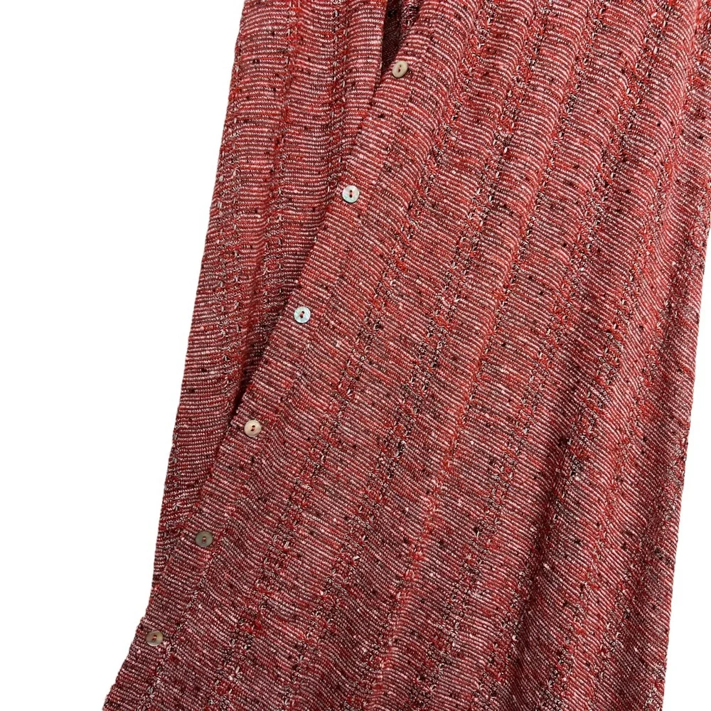 Free People Rust Red Marled Maxi Cardigan - Picture 6 of 10